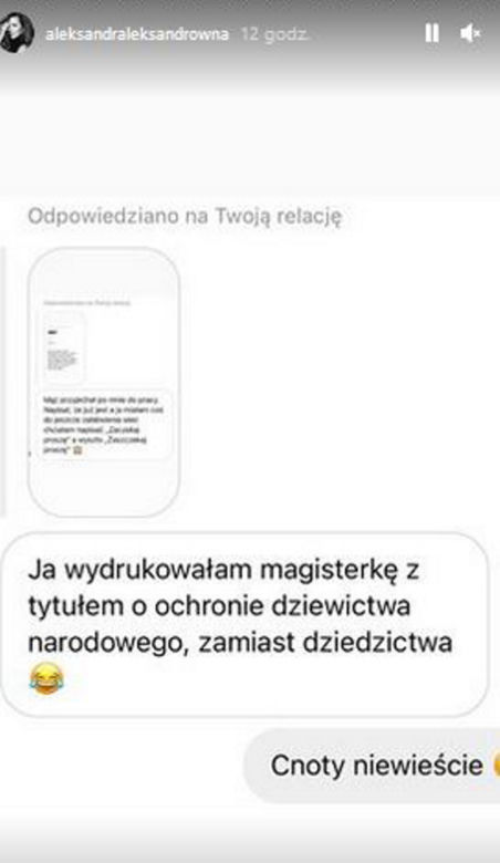 Aleksandra Kwaśniewska pokazała pikantne wiadomości