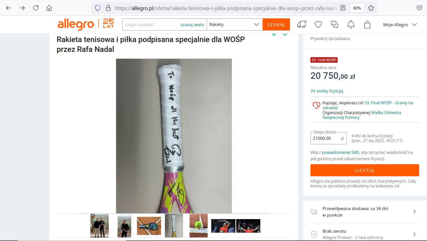 Wielki mistrz sportu poruszony akcją Owsiaka. To zrobił dla WOŚP 