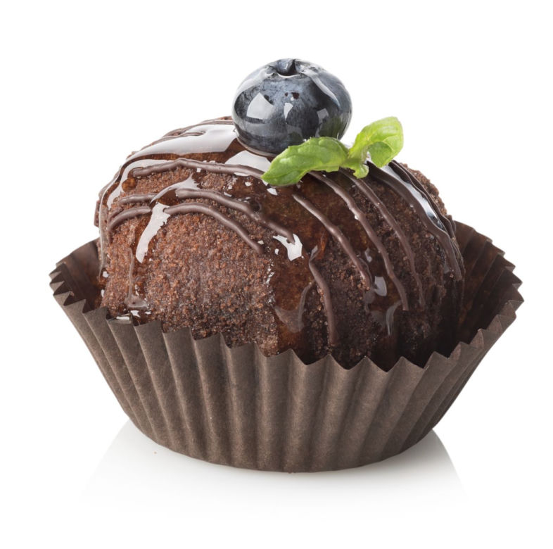 Muffinka czekoladowa z borówkami