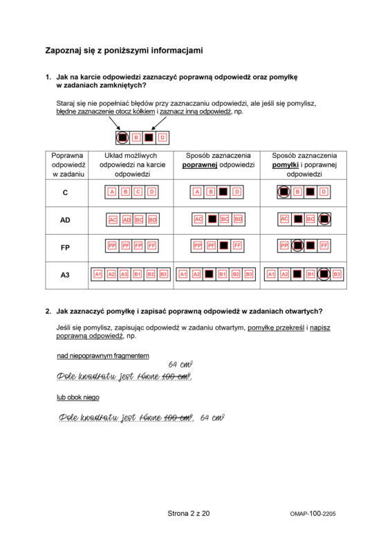 Egzamin ósmoklasisty 2022: Matematyka. ARKUSZ CKE i ODPOWIEDZI [25.05.2022]