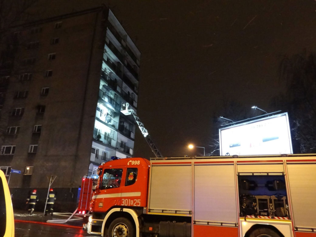 Kraków: Pożar w bloku przy ul. Czarnowiejskiej