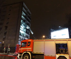 Kraków: Pożar w bloku przy ul. Czarnowiejskiej