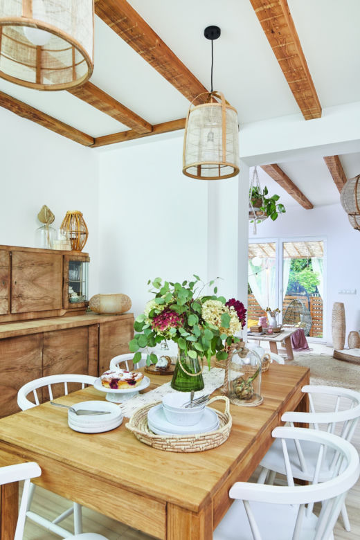 Metamorfoza w stylu boho - efektowna jadalnia