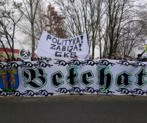 Manifestacja kibiców GKS Bełchatów