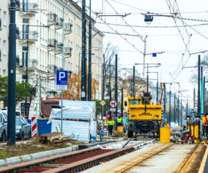 Tramwaj wzdłuż ul. Rakowieckiej w Warszawie - budowa