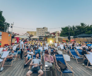 Kino plenerowe w Białymstoku w ramach Streat Food Młynowa