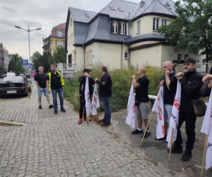 Protest górników i hutników