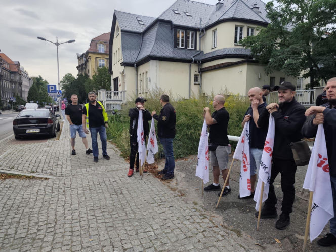 Protest górników i hutników