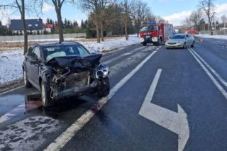 W Ujrzanowie na DK 63 zderzyły się trzy pojazdy