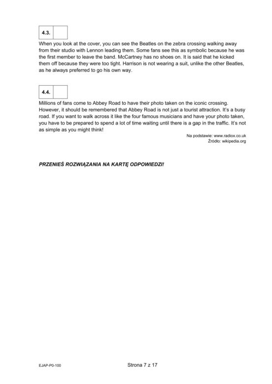 Matura 2025: angielski 7.05.2025. Arkusze CKE i odpowiedzi. Poziom podstawowy [Formuła 2015]