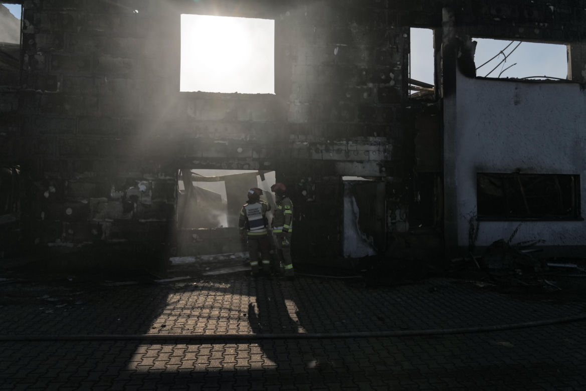 Pożar przy ul. Kasprowicza w Lublinie
