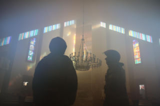 Pożar kościoła w Lublinie