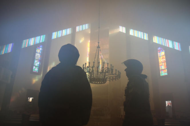 Pożar kościoła w Lublinie