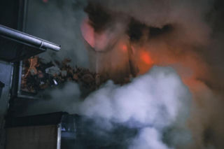 Pożar na targowisku przy ul. Bakalarskiej wybuchł w nocy z 26 na 27 grudnia