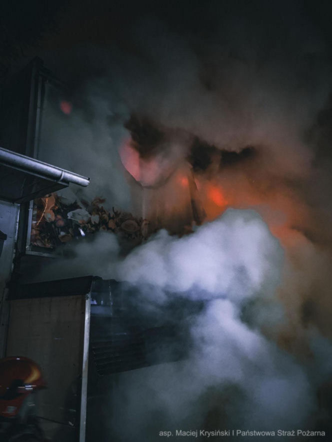 Pożar na targowisku przy ul. Bakalarskiej wybuchł w nocy z 26 na 27 grudnia