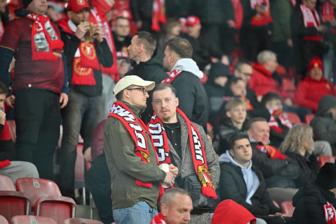 Widzew Łódź - Lech Poznań: Zdjęcia kibiców i zawodników z meczu 24. kolejki PKO BP Ekstraklasy