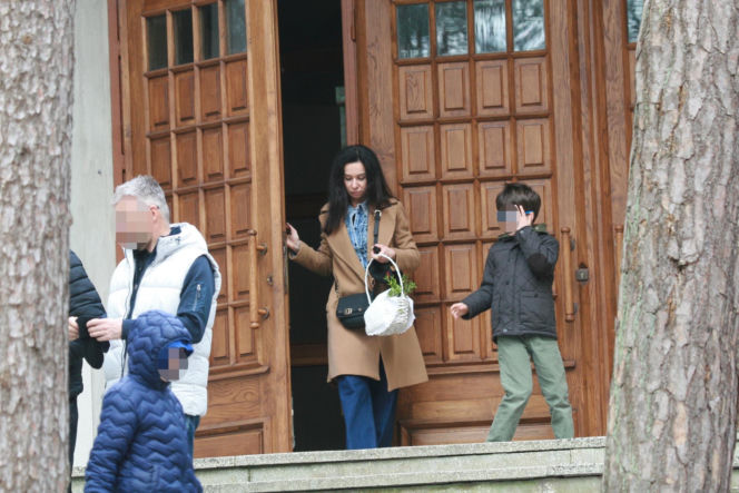 Marta Kaczyńska ze święconką