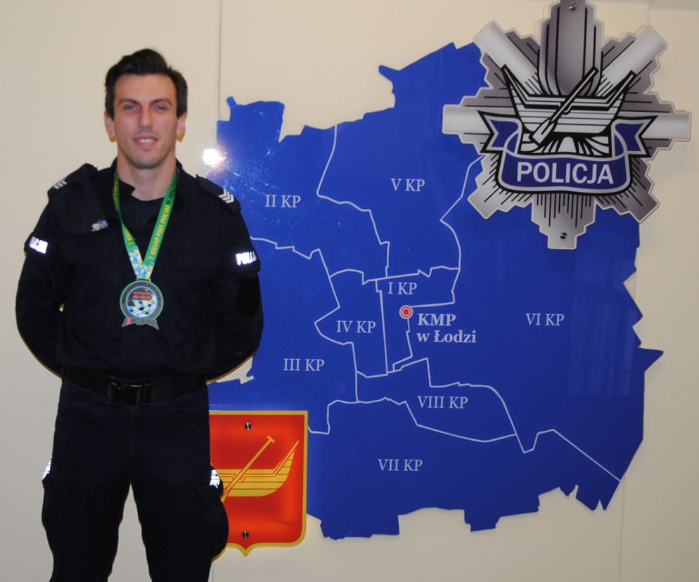 medal na koncie policjanta z Łodzi