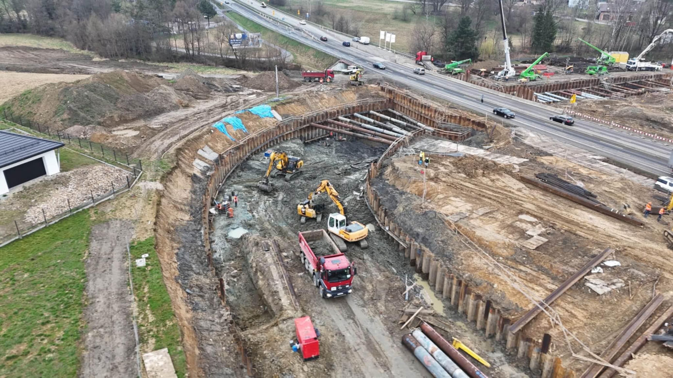 Budowa tunelu w Krzyszkowicach