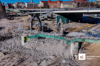 Kolejny fragment łącznicy Trasy Zamkowej legł w gruzach. Na ulicę Jana z Kolna częściowo wraca ruch