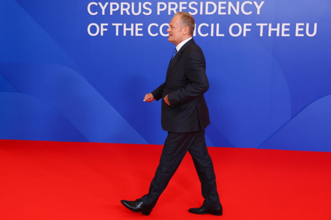 Donald Tusk  podczas nieformalnego szczytu Rady Europejskiej w Nikozji