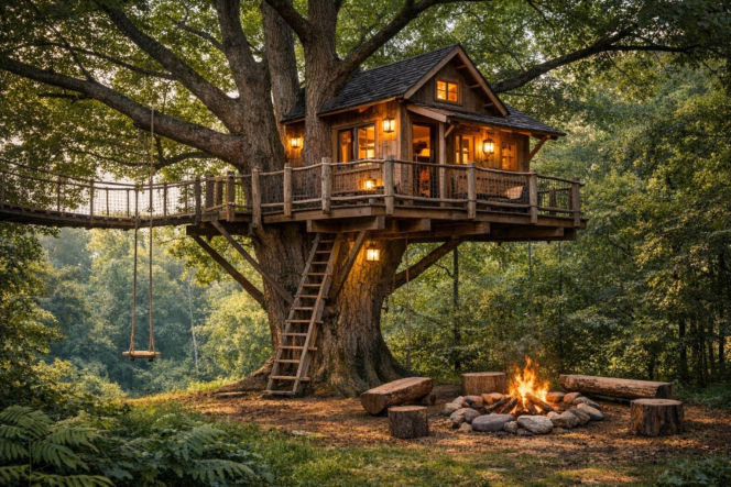 Zbudować największy w Polsce domek na drzewie