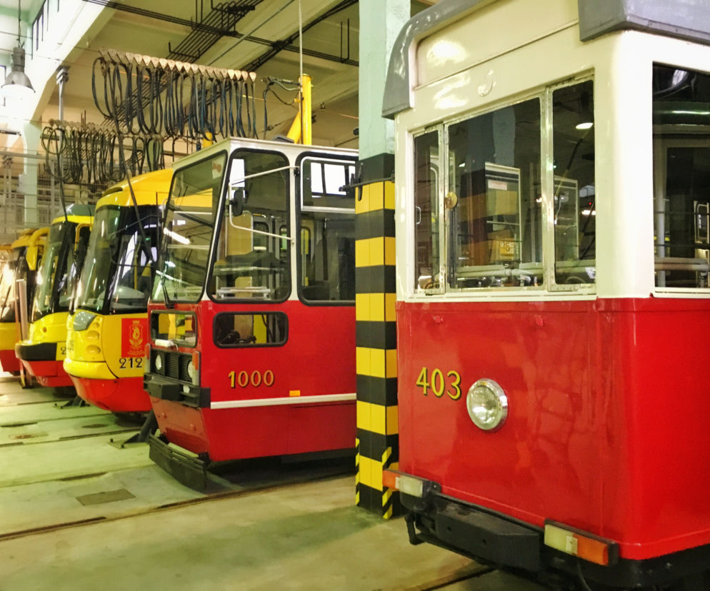 Tramwaje w zajezdni Mokotów