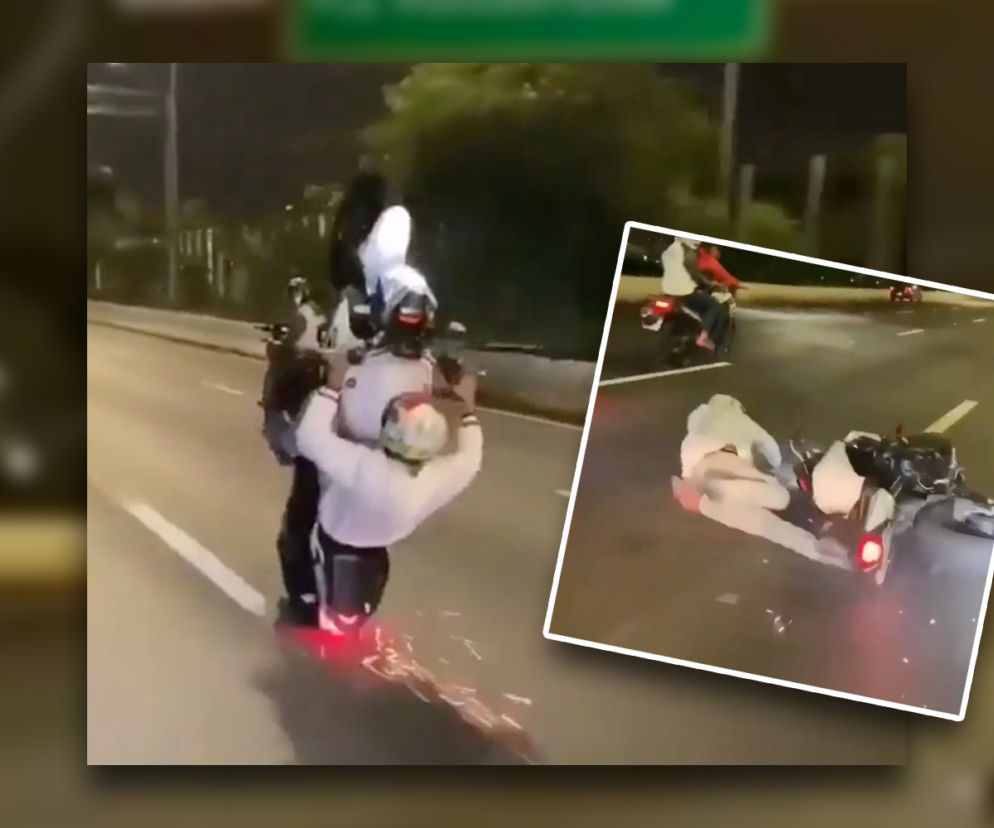 Motocyklista nie opanował maszyny