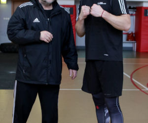 Andrzej Gmitruk z Mateuszem Masternakiem
