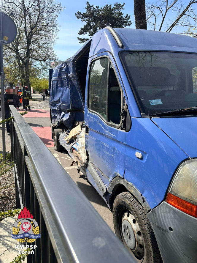 Dwa wypadki na Szosie Chełmińskiej w Toruniu