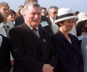 Danuta Wałęsa w czasie pielgrzymki papieża Jana Pawła II