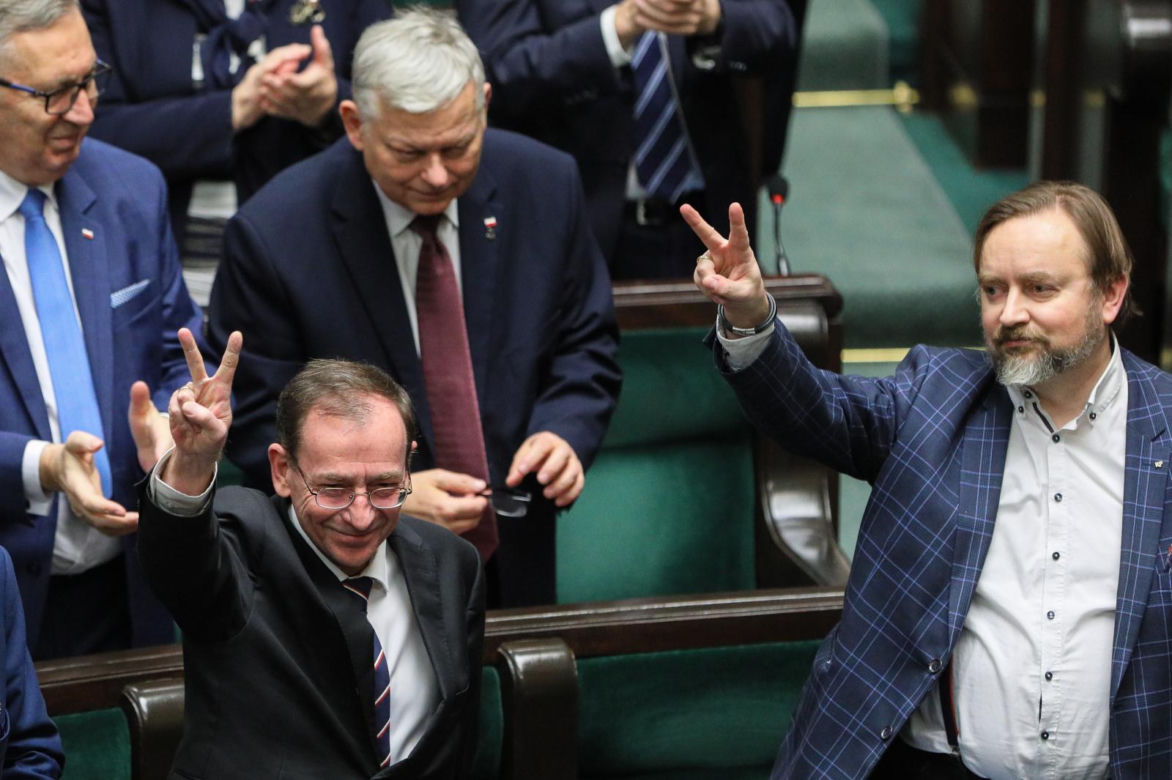 Mariusz Kamiński i Maciej Wąsik pojawili się w Sejmie