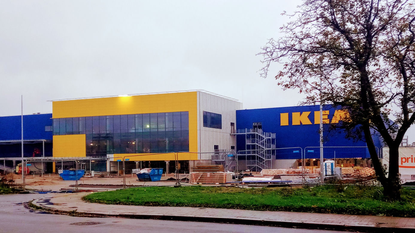 Budowa sklepu IKEA w Szczecinie - październik 2020