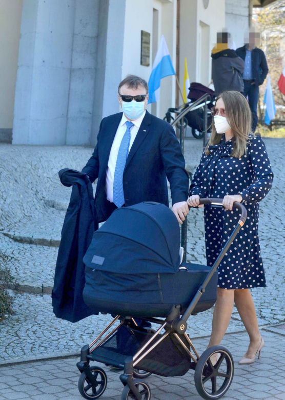 Kurski na komunii synka