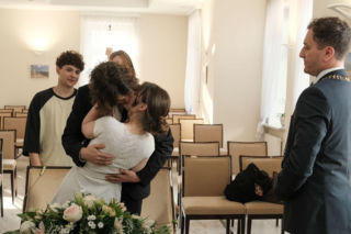 Barwy szczęścia odc. 3390. Ewelina (Amelia Listwon), Ewa (Gabriela Ziembicka), Romeo (Jacek Tyszkiewicz), Witek (Witold Sosulski)