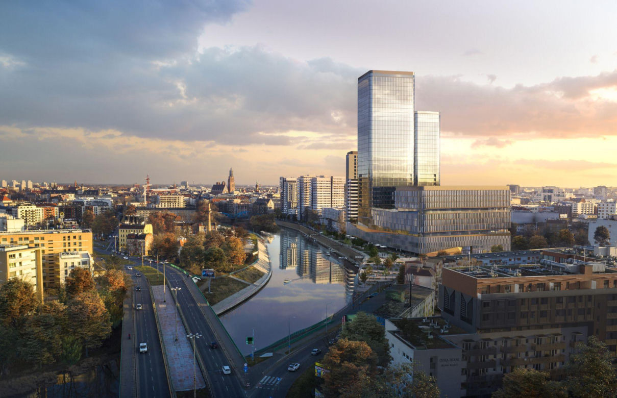 Apartamenty w 137-metrowej wieży mieszkalnej Quorum Tower we Wrocławiu