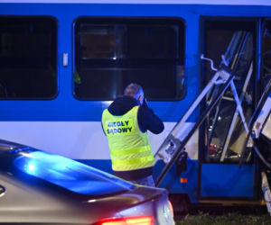 Zderzenie tramwajów na ul. Bieńczyckiej w Krakowie