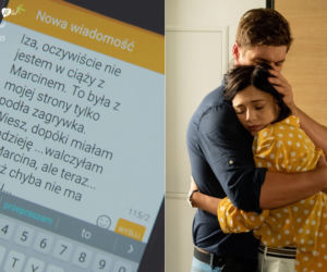 M jak miłość, odcinek 1412, Iza (Adriana Kalska), Marcin (Mikołaj Roznerski), SMS od Ani (Maria Pawłowska)