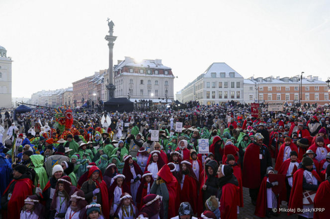 Karol i Marta Nawroccy na Orszaku Trzech Króli