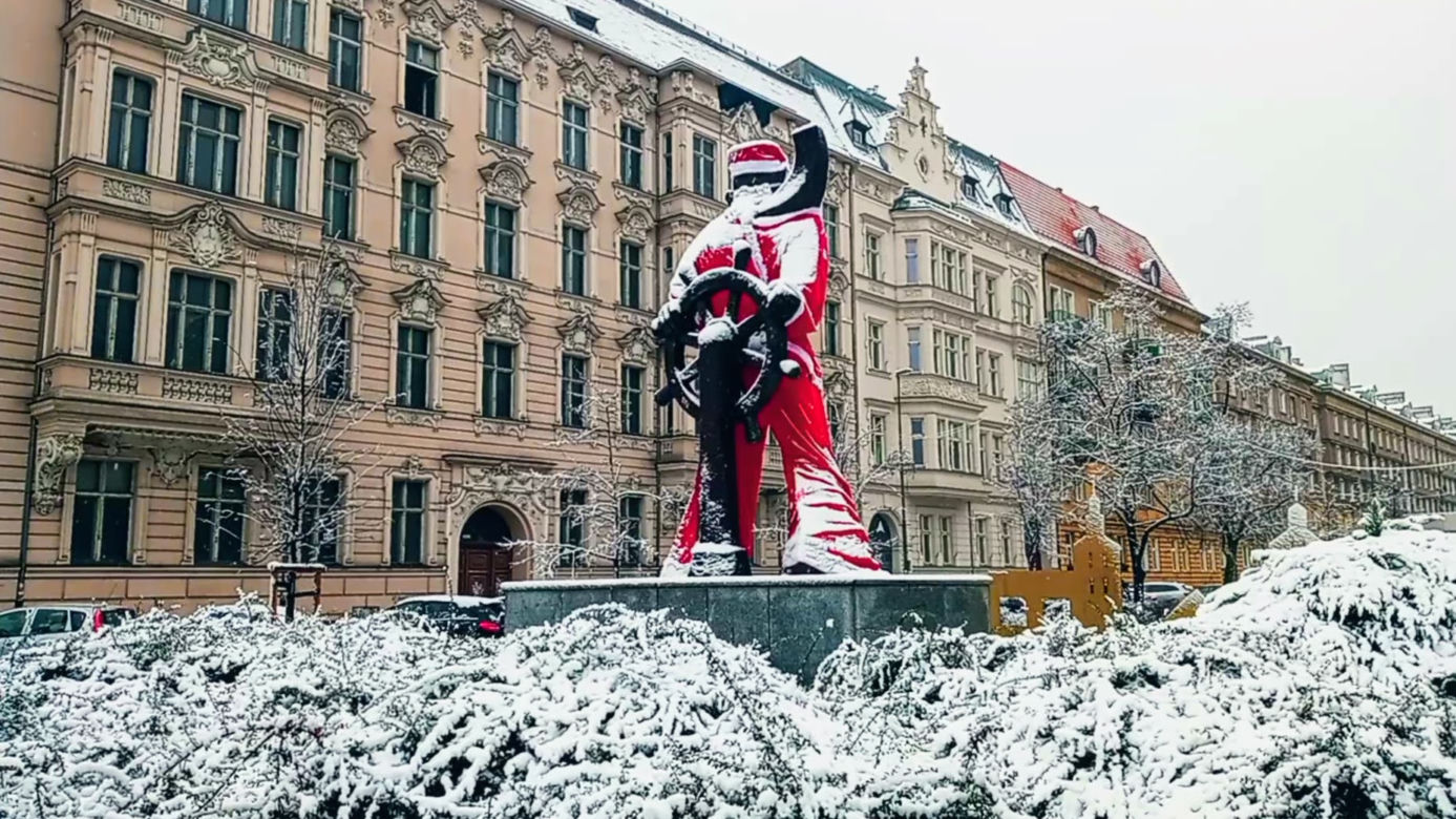 Pierwszy śnieg w Szczecinie