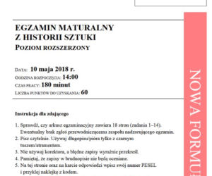 Matura 2018. Historia sztuki rozszerzona. ARKUSZE