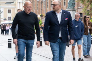 Spacer po Toruniu i rozmowa z prezydentem Pawłem Gulewskim