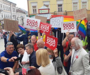 LGBT to nie ideologia - protest podczas wizyty Beaty Szydło