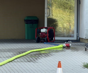 Pożar na komendzie policji! Strażacy w akcji