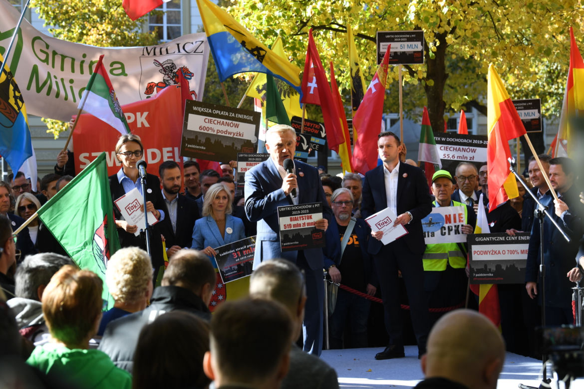 Protest samorządowców w Warszawie