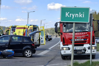 19.04.2026. Wypadek w Krynkach. Lądował LPR