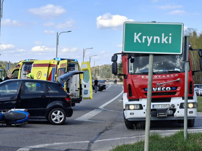 19.04.2026. Wypadek w Krynkach. Lądował LPR