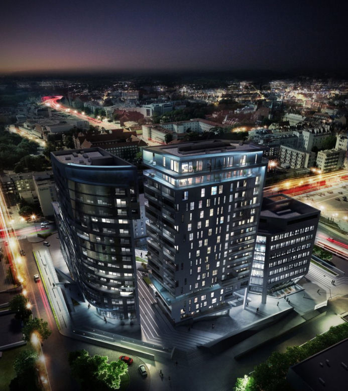 Centaurus będzie najwyższym budynkiem wielofunkcyjnym w województwie warmińsko-mazurskim. Zobacz WIZUALIZACJE