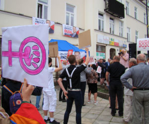 LGBT to nie ideologia - protest podczas wizyty Beaty Szydło