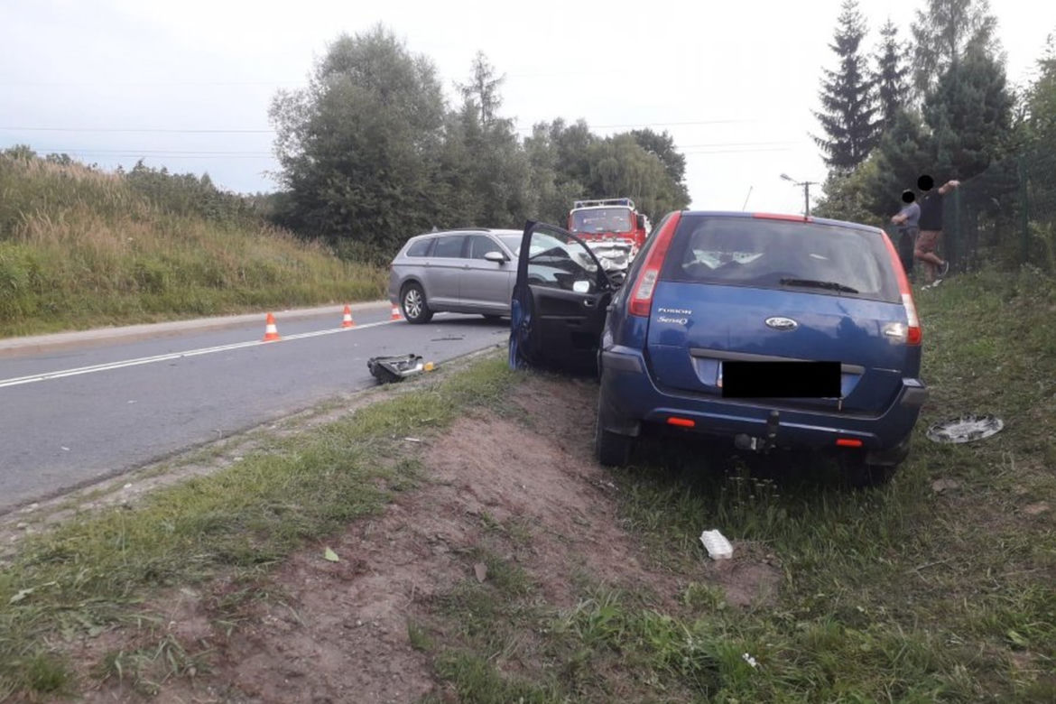 Wypadek w Łączkach Kucharskich